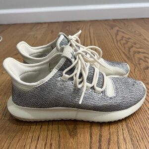 Adidas Cream and Gray Sneakers
